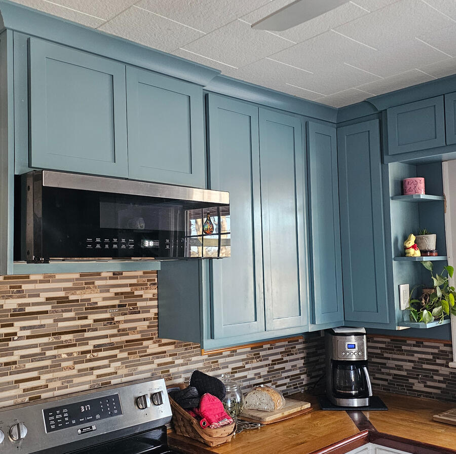 our kitchen w/ microwave